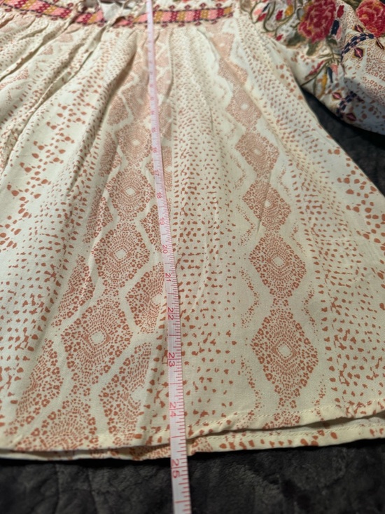 Savanna Jane Cream Embroidered Floral Boho Tunic - Picture 11 of 11